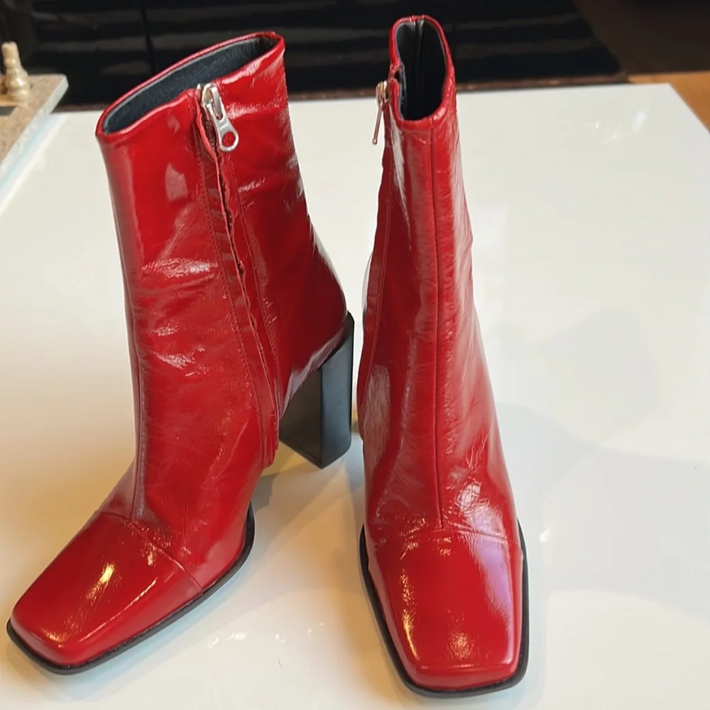 New leather boots NWT stirling berry amaranto malory boots - Picture 3 of 14